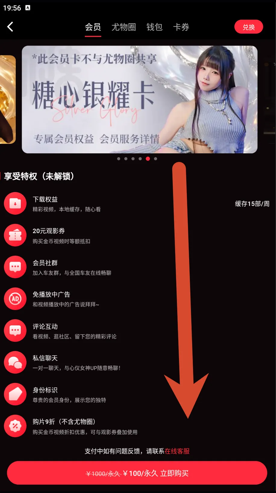 11. 银耀卡：截图价100元永久界面截图或安全提示图
