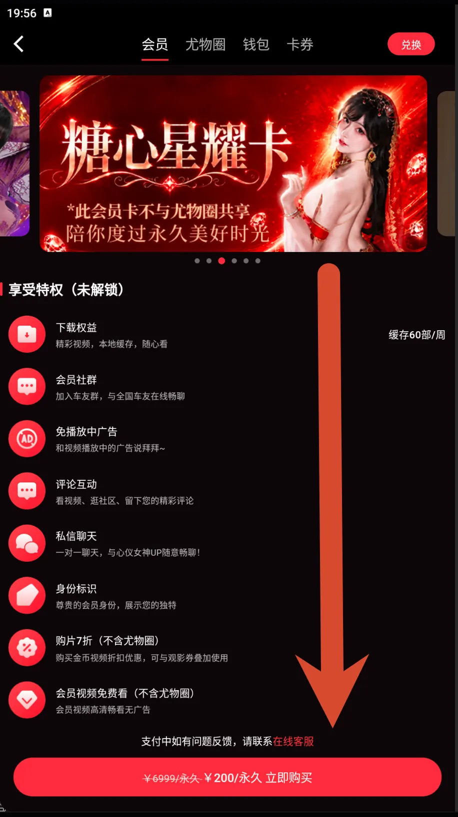 9. 星耀卡：截图价200元永久界面截图或安全提示图